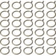 thumbnail image 1 of Paquete de 30 anillos de cortina negros de 38 mm con ojales para barra de cortina, ventana, cortinas de ducha (bronce), 1 of 5