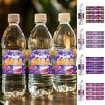 thumbnail image 1 of 24 etiquetas de botellas de agua de Mardi Gras y 6 tapas de botellas de conejo, pegatinas impermeables, 4 diseños festivos, decoraciones autoadhesivas para bebidas, artículos para fiestas, 9x2, 1 of 6