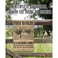 thumbnail image 3 of US Marines First to Fight - Vintage US Marine Corps Wall Art, Military Home and Office Decoration, Great Patriotic Decor and Gift, 8x12 Use Indoors or Outdoors Durable Antique Style Metal Sign, 3 of 17