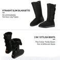 thumbnail image 3 of CAMEL Winter Tall Boots for Women Snow Boot Button Fashion Black Boots Knee High Classic Slip On Boot Outdoor Shoes, 3 of 11