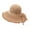 Khaki, variant on SPRING PARK Sun Visors for Women Hollowed out Sun Hat Beach Sun Hats Packable Straw Cap