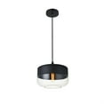 thumbnail image 3 of Ashwell 1 Light Black Pendant With Clear Glass, 3 of 5