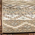 thumbnail image 3 of SAFAVIEH Veranda Luwig Geometric Indoor/Outdoor Runner Rug, Creme/Brown, 2'3" x 10', 3 of 6