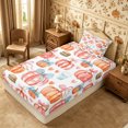 thumbnail image 2 of Erosebridal Pumpkin Sweets Twin Fitted Sheet 2 Pieces,Cute Fall Bedding,Light Blue,1 Fitted Sheet and 1 Pillowcase, 2 of 4
