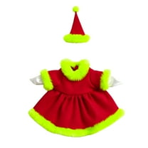 geerera Christmas Goose Outfit, Holiday Hat & Dress for Outdoor Garden, Lawn, Patio Goose Statues and Decor