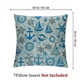 thumbnail image 4 of Compass Decorative Throw Pillow Case  Various Nautical with Seagulls Anchor Sailor Knot and Helm Sailor Theme, Cushion Cover for Couch Living Room Car,  Mint Green Blue, 4 of 7