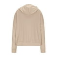 thumbnail image 5 of Womens Full Zip Hoodies, Fall Coats for Women Fashion Loose Fit Solid Color Long Sleeve Pullover Sweatshirts with Pockets, 5 of 6