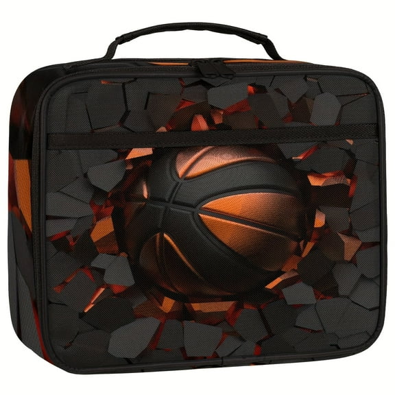 Basketball - Themed Insulated Lunch Tote Bag