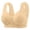 Beige, variant on Womens Jelly Bras Solid Color Wireless Front Hook Elderly Plus Size Thin Lift Adjust Bra