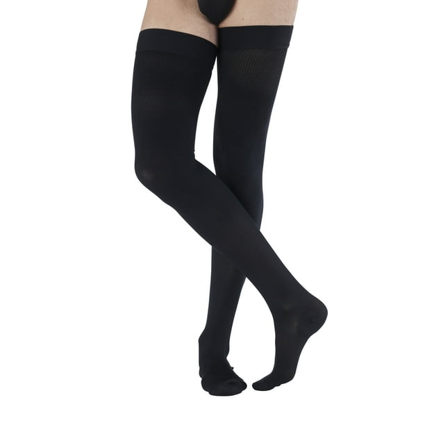 Thigh High Compression Stockings for Men 20-30 mmHg - Graduated ...