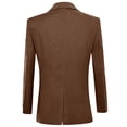 thumbnail image 5 of HBDesign Men's 2 Piece Linen Suit Slim Fit Summer Wedding Business Casual Blazer Pants Set, 5 of 7