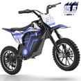 thumbnail image 5 of Aoemoe Motorcycle, Motorized Dirt Bikes for kids 8-14, 36V 500W – 15 MPH Top Speed, Dual Suspension, Blue, 5 of 8