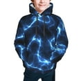 thumbnail image 5 of Kll Unisex Kids Boys Girls Hooded Pocket Pullover Hoodies-Blue Lightning, 5 of 9