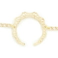 thumbnail image 6 of Women Gold Metal Chain Wave Big Bamboo Charm Ring Buckle Fashion Belt Size XS S M, 6 of 11