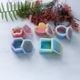 thumbnail image 4 of Molde de la caja de almacenamiento hecha a mano DIY Molde de silicona portátil Portátil Liso Moldes de contenedores flexibles liso Ornamento del hogar para yeso Hexágono Inevent HA010333-01, 4 of 6