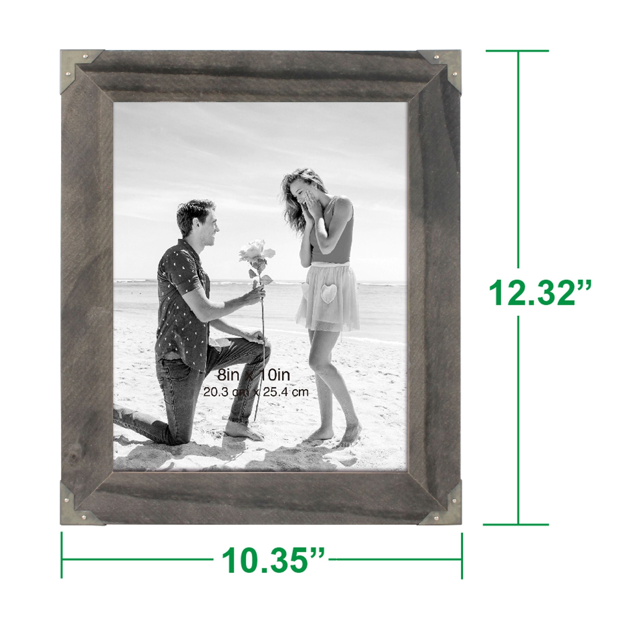 Better Homes & Gardens 8" x 10" Rectangle Wood Tabletop Single Picture Frame, Brown