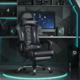 thumbnail image 3 of Yaheetech Ergonomic High Back Gaming Chair with Folding Footrest, Full Black, 3 of 9