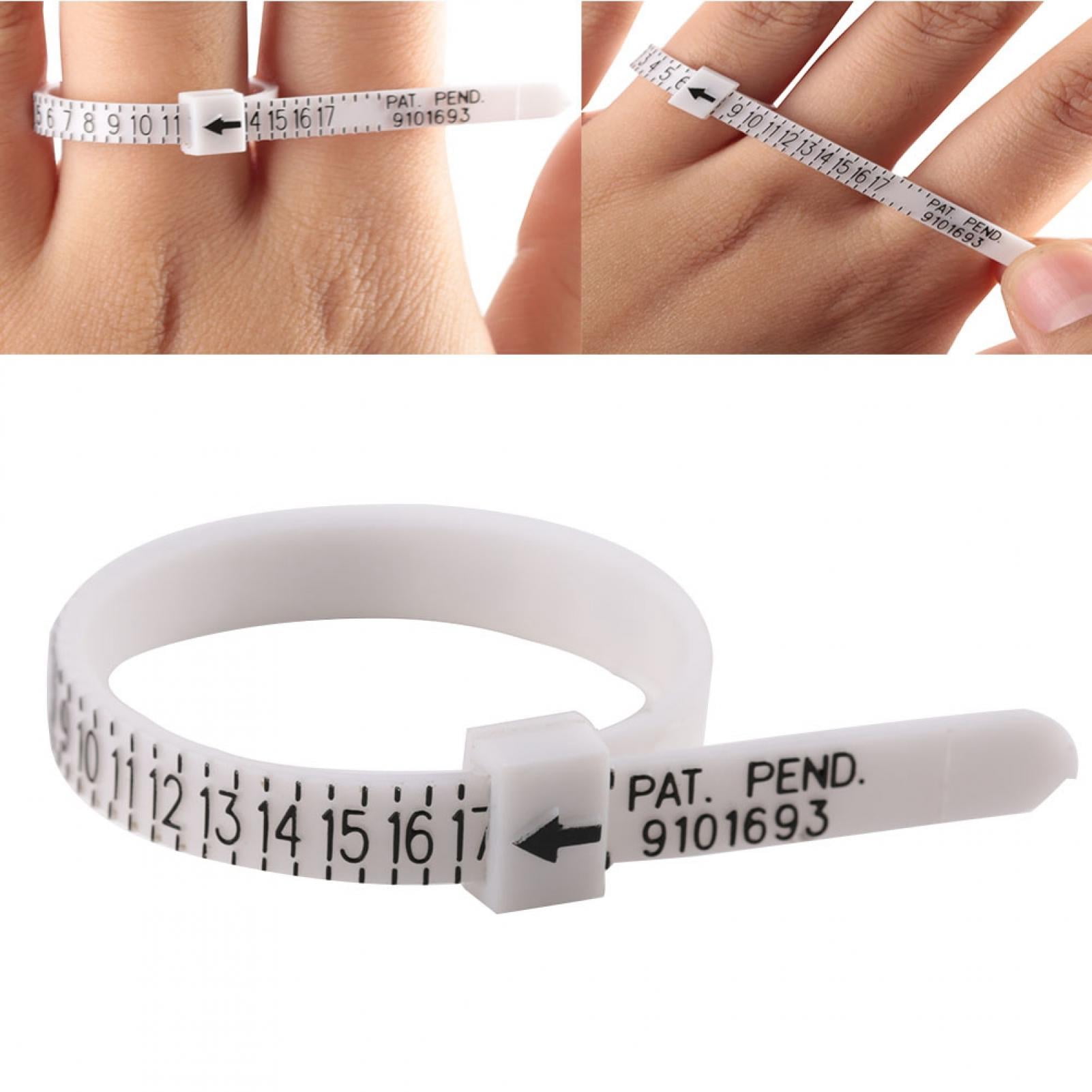 NIUPIKA Ring Sizer Measuring Tool Set Metal Finger Sizing Gauge Women Men  Wedding Rings Measurement Jewelry Tool US Size 0-13 with Half Size 
