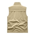 thumbnail image 4 of FRSASU Men's Casual Outdoor Lightweight Vest Quick Dry Fishing Hiking Travel Photo Sleeveless Vest with Pockets Khaki, 4 of 9
