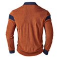 thumbnail image 5 of DayScoop Mens T-Shirt Fall T Shirt Casual Long Sleeve Fashion Corduroy Fabric Contrasting Buttons Lapel Tops, 5 of 6