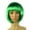 dark green, variant on Neon Green Bob Wig with Flat Bangs - 12 Inch Heat Resistant Synthetic Short Hair Wig with Wig Cap for Halloween, Cosplay, Parties