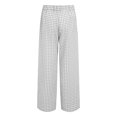 thumbnail image 5 of GEWSEY Women's Striped Gingham Boxer Pants Cotton Pajama Lounge Pj Casual Plaid Trousers Y2K Beach Bottoms with Pockets (Grey, XL), 5 of 7