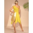 thumbnail image 4 of HULIJA Womens Metallic Praise Dance Dress Sleeveless Liturgical Dancewear Praise Tunic Overlay Yellow XL, 4 of 7