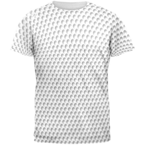 Golf Ball Costume White All Over Adult T-Shirt - X-Large