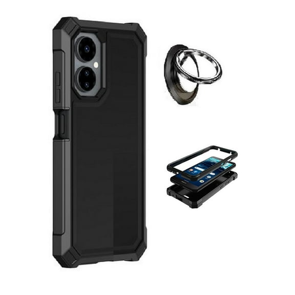 Phone Case for Boost Mobile Celero 5G  2024,  Full Body  TPU Cover Case   Ring (Black)