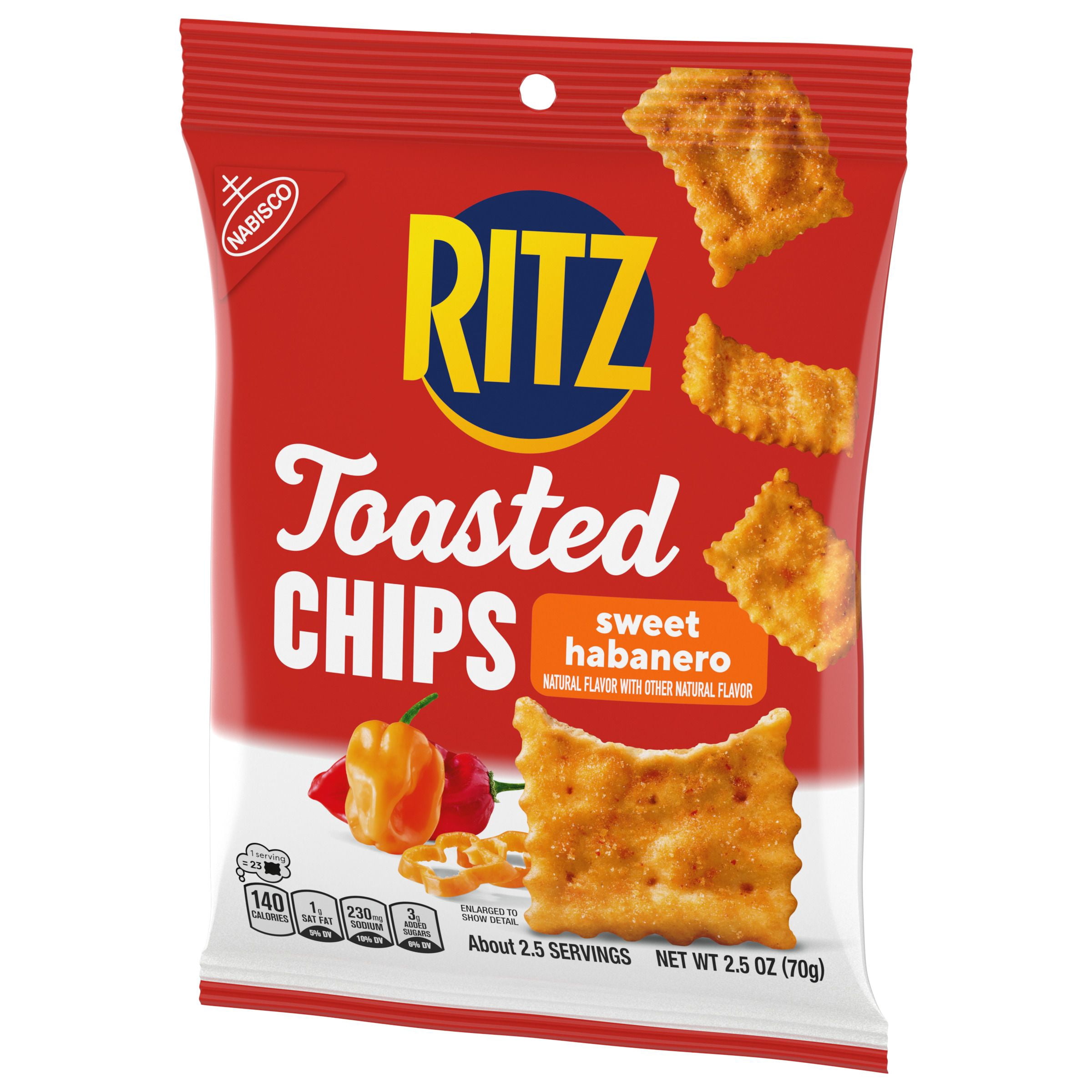 NABISCO RITZ TOASTED CHIPS SWEET HABANERO CRACKERS 2.5 OZ