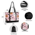thumbnail image 2 of FORMRS Canvas Laptop Tote Bag for Women with 15.6" Computer Compartments Shoulder Handbag, Pink Halloween Ghosts, 2 of 7