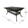 thumbnail image 3 of Angelica Outdoor Expandable Cast Aluminum Dining Table, Shiny Copper, 3 of 5