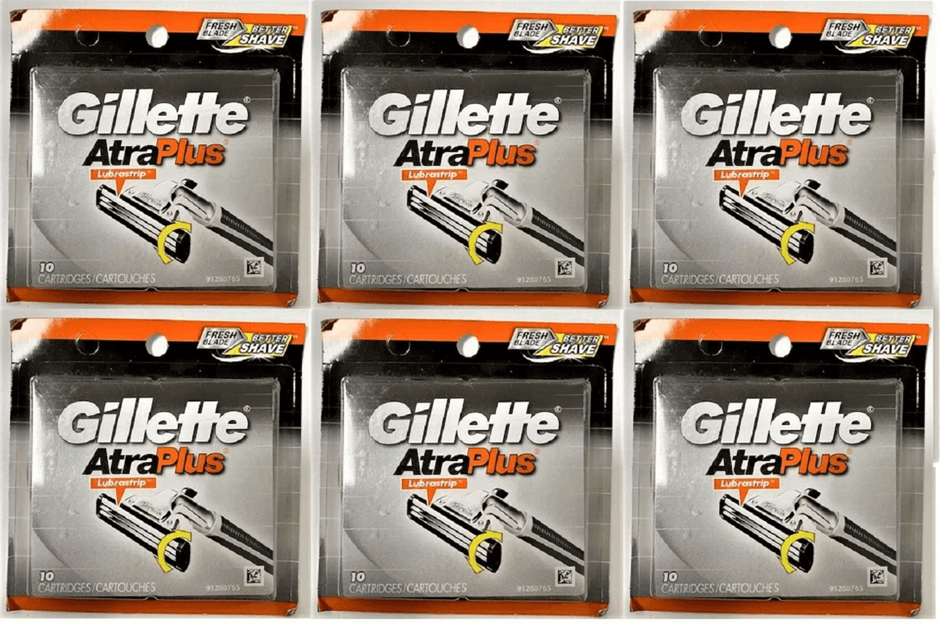 Gillette Atra Plus Cartridges 10 CT (Pack of 6)