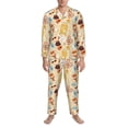 thumbnail image 3 of Naloa Summer Travel Men’s Pajamas Set - Long Sleeve Button Down Sleep Shirt and Pajama Bottoms Sleepwear Set-X-Large, 3 of 7