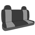 thumbnail image 3 of CalTrend Front Solid Bench Tweed Seat Covers for 1984-1988 Toyota Pickup - TY106-02TA Red Insert and Trim, 3 of 3