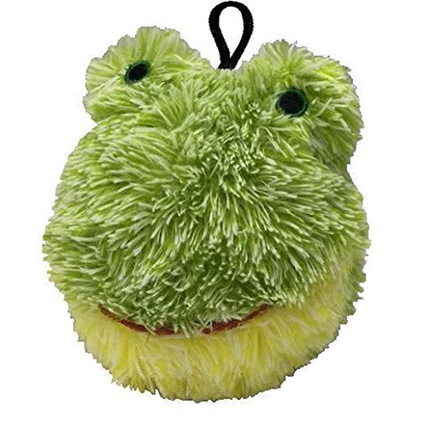 Petlou EZ Squeaky Frog Ball Plush Dog Toy, Small