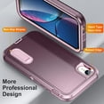 thumbnail image 4 of for iPhone XR Case,iPhone XR Phone Case with Built in Kickstand, Shockproof/Dustproof/Drop Proof Military Grade Protective Cover for iPhone XR 6.1"(Fuchsia/Pink), 4 of 7