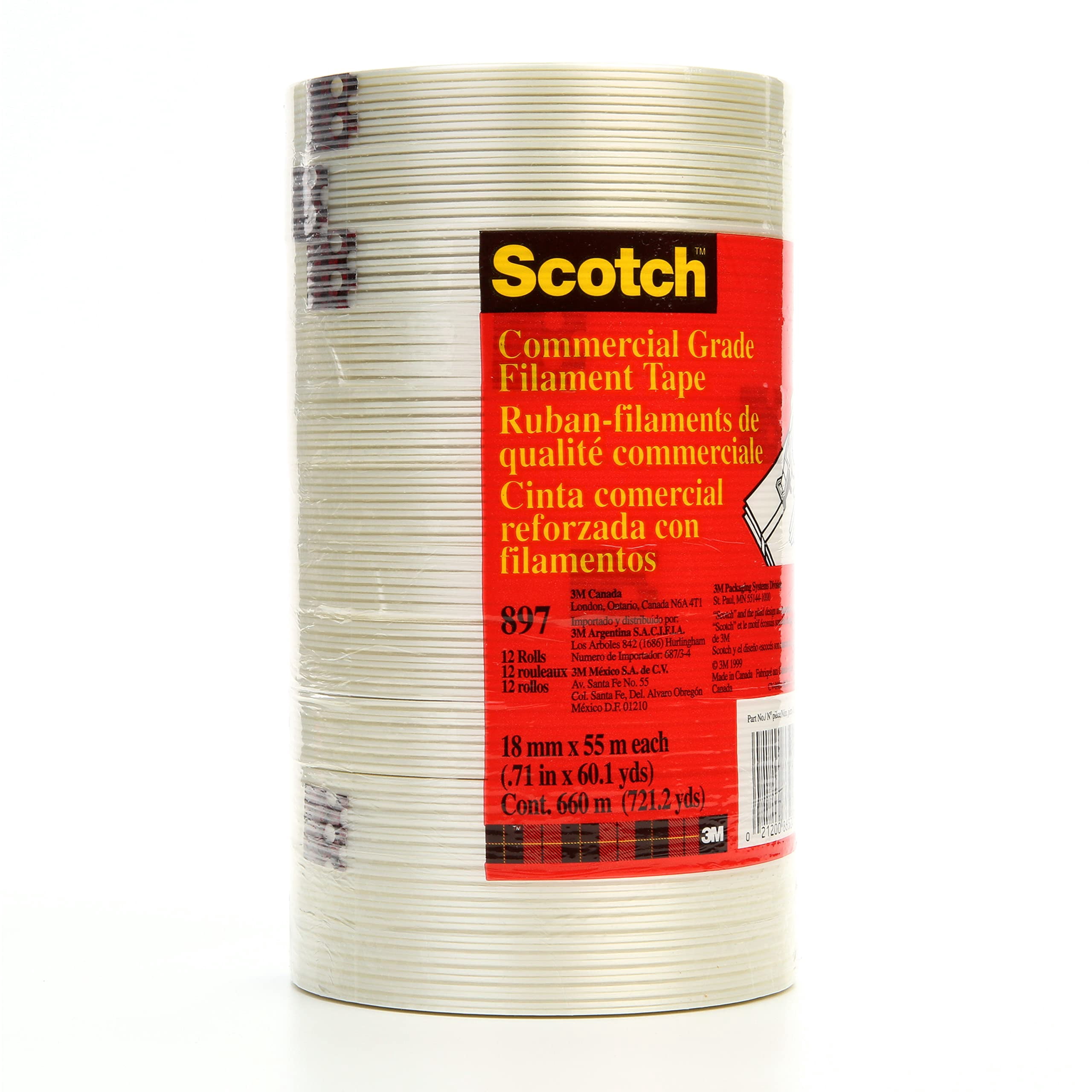 Box Partners 897 Strapping Tape ,3/4x60yds,Clr,48/CS - BXP T914897