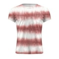 thumbnail image 4 of Clerance-Sale Mens Shirts Fashion Digital Gradient Printing Short Sleeve Men's T-shirts Stylish Big & Tall Plus Mens Tops Workout Trendy Crew Neck Daily Tank Tops Men(Pink,XL), 4 of 5