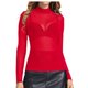 thumbnail image 1 of Top de malla de manga larga y cuello alto para mujer - Camiseta ajustada lisa - Poliéster-spandex elástico y transparente - Sexy y transparente para fiestas/discotecas, 1 of 7