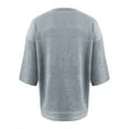 thumbnail image 5 of Gray Womens Spring Tops 2024, 3/4 Sleeve Tshirts Shirts for Women, Weekend Cotton Womens Summer Tops, Womens Short Sleeve Sweaters Tops V Neck Pullover Knit Shirts Loose Blouses, 5 of 5