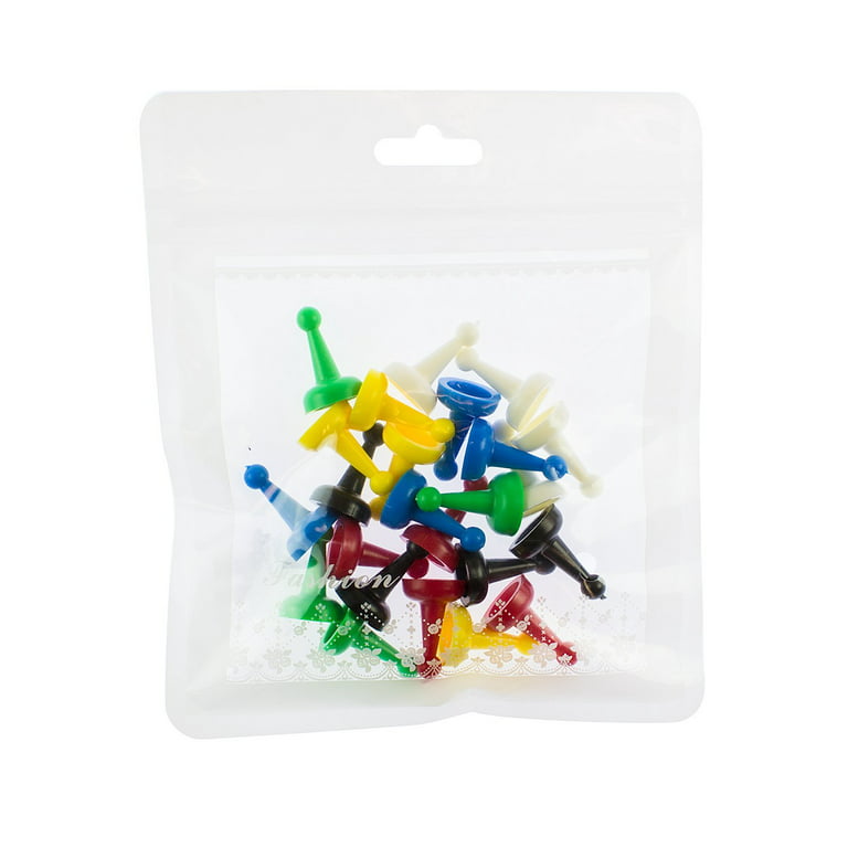  Assorted 1 Inch Multi-Color Pawns Pieces for Board Games,  Component, Tabletop Markers,Arts & Crafts (24 Pack) : Toys & Games