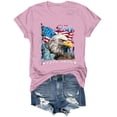 thumbnail image 4 of TOWED22 250 Anniversary USA Shirt for Women American Flag Freedom Graphic T-Shirts Patriotic Casual Short Sleeve Tees Tops(Pink,XL), 4 of 8