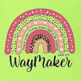 thumbnail image 2 of Waymaker Rainbow Inspirational/Christian Unisex Graphic Hoodie Sweatshirt, Safety Green, Large, 2 of 5