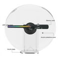 thumbnail image 6 of 3D Holographic Projector Desktop LED Fan Screen Safe Mobile WIFI Control DIY Image HD Holographic Neon PD20, 6 of 8