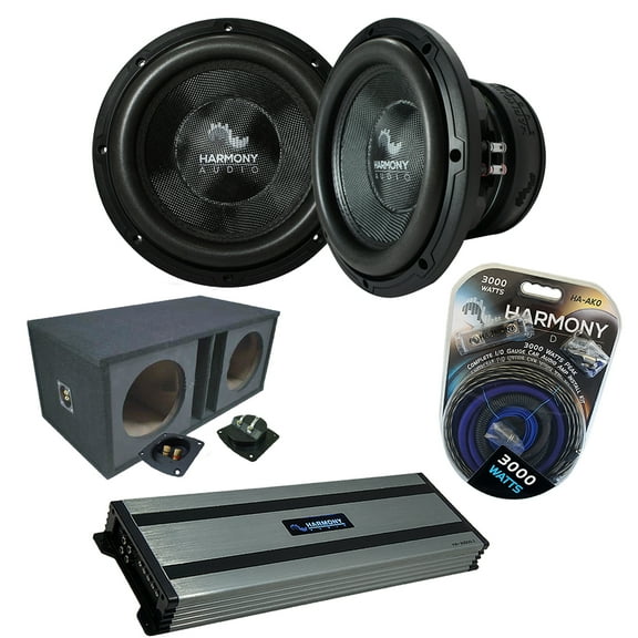 Harmony Audio HA-C152 Competition Dual 15" Sub 2800W Ported Sub Box & HA-A1500.1