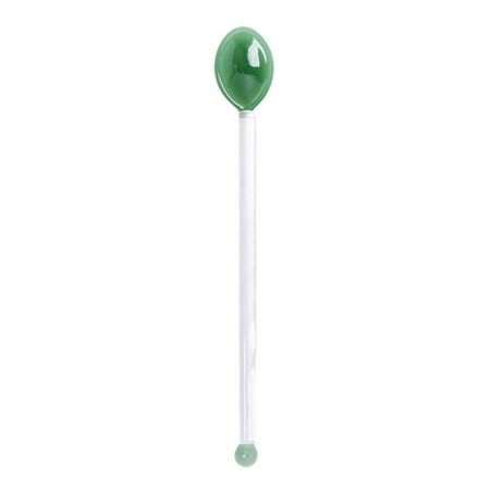

[CLEARANCE PRICE]Colored Transparent Glass Mixing Spoons Transparent Colored Glass Spoons Coffee Mixing Spoons Tableware Gifts