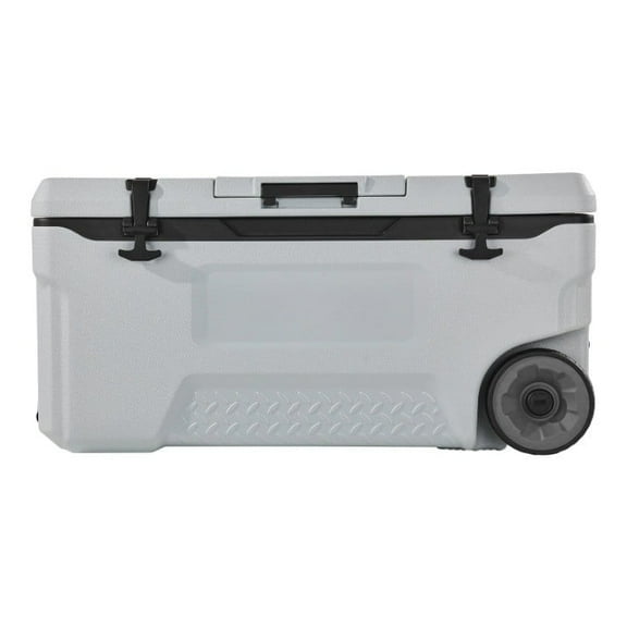 Portable Cooler 74 QT Insulated Wheeled Cooler 120 Can Capacity with Cup Holder