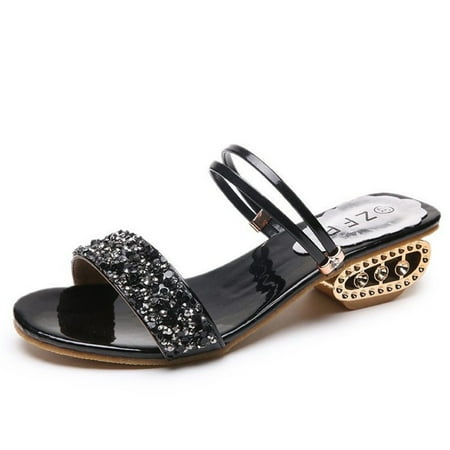 

Staron Summer Plus Size Sandals Women s Tendon Sole Mid-Heel Sandals