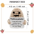 thumbnail image 2 of Muñeca de ganchillo Toy Gkuzus, de lana tejida con tarjeta positiva, 2 of 6